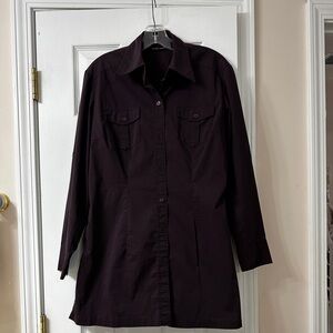 Large New York And Company long sleeved button up tunic